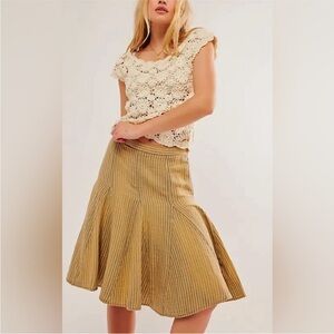 Nwot Free People Candace Midi Skirt